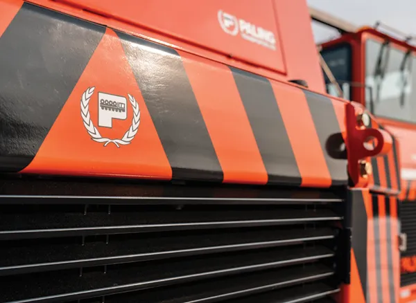 Paling logo on the front of a truck