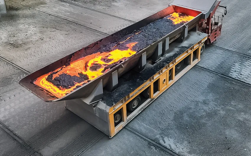 Paling slag handler with molten slag