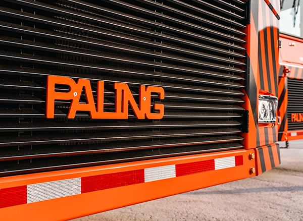Paling logo on the front of a truck